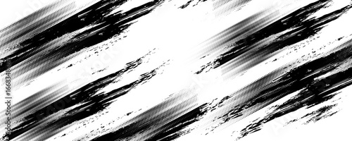Glitch distorted grunge layer . Noise destroyed texture . Trendy defect error shapes . Overlay grunge texture . Distressed effect .Vector shapes with a halftone dots screen print texture. Eps10