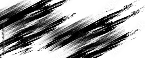 Glitch distorted grunge layer . Noise destroyed texture . Trendy defect error shapes . Overlay grunge texture . Distressed effect .Vector shapes with a halftone dots screen print texture. Eps10