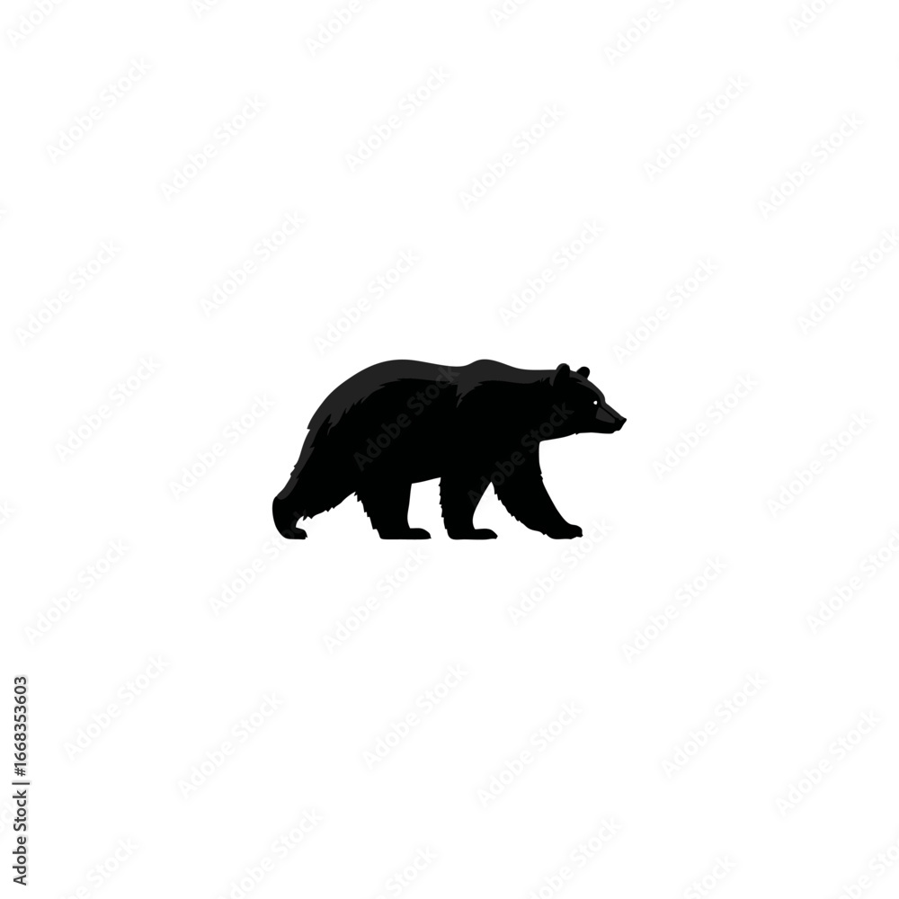 Fototapeta premium black bear isolated on white