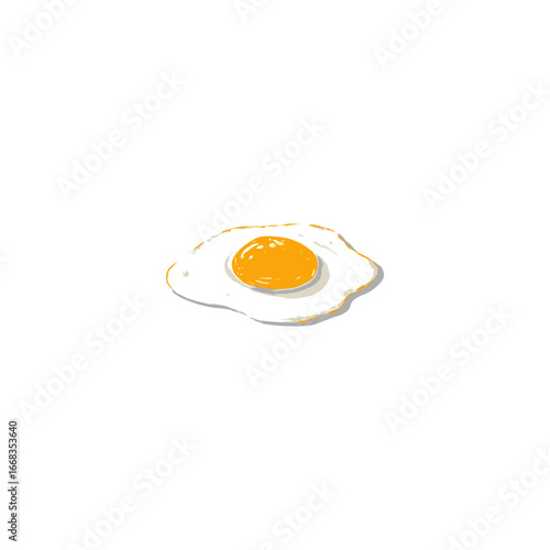 fried egg on a white background
