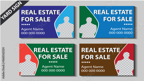 Real estate for sale yard sign advertising
