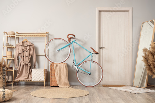 Interior of light room with...