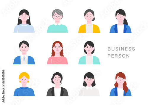 ビジネスパーソンのアイコンセット