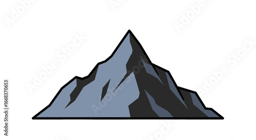 Mountain range peak summit landscape graphic illustration vector design element view scenery outdoor on transparent background