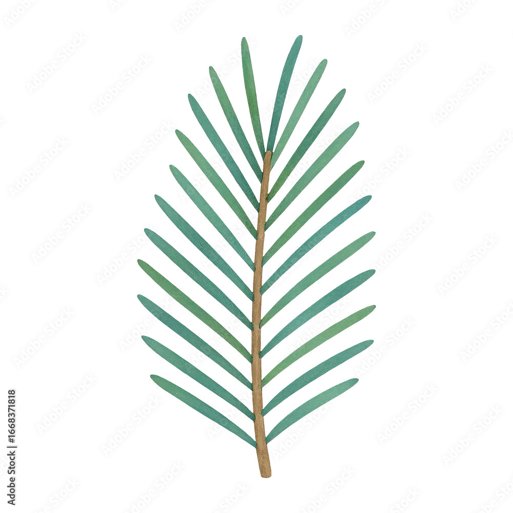 Fototapeta premium PNG Minimalist palm leaf illustration