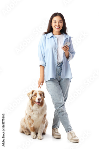 Young Asian woman with Aust...
