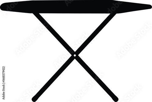 Isolated ironing board silhouette for household chores and laundry design vector