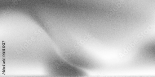 Grainy noise monochrome gradient with liquid flow background. Abstract grey blurry retro grunge overlay pattern wallpaper. Copy space banner with fluid design. Digital illustration