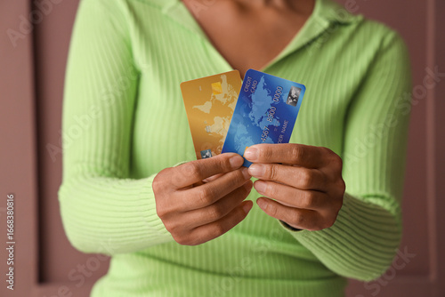 Young woman with credit car...