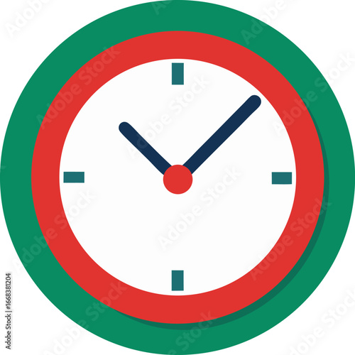 Circular wall clock icon vector scalable graphic for timekeeping and scheduling concepts