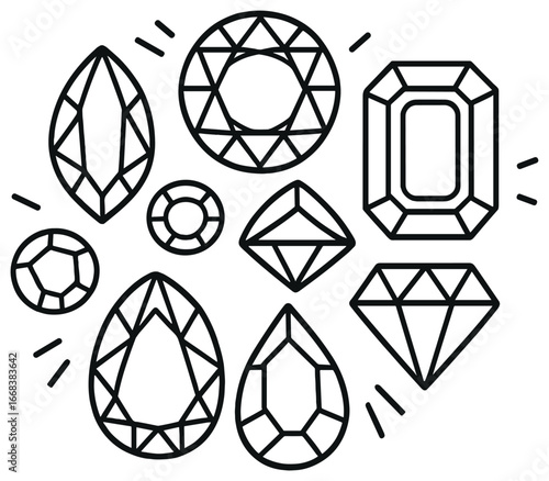 Circular gemstone arrangement vector: intricate decorative design for holiday themes