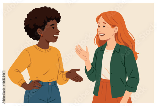 Friendly interaction concept vector - conversation, communication, connection, dialogue