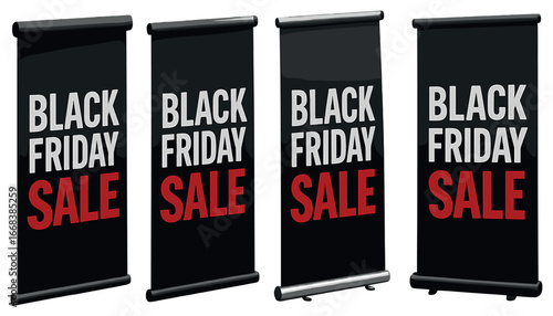 Black friday sale vector: promotional banners for holiday discounts and shopping events