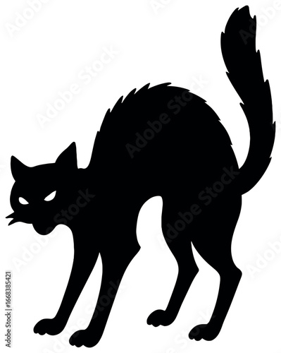 Mystical halloween cat vector: enigmatic feline illustrations for spooky holiday decor