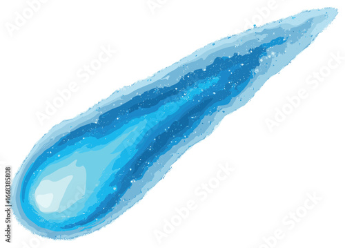 Comet vector: stunning celestial streak, astronomical wonder for night sky concepts
