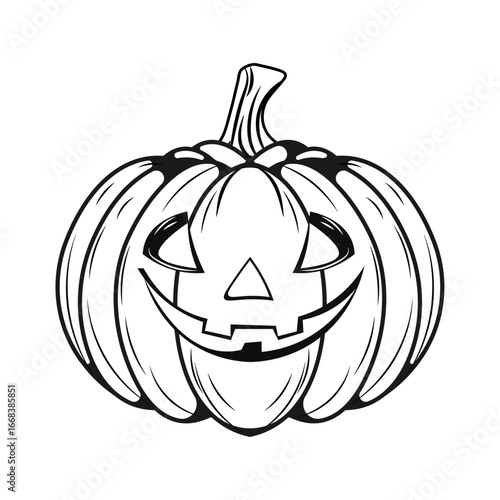 Jack-o'-lantern with a smiling face