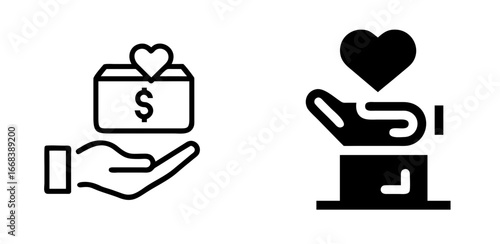 Donation Icon for Charity, Giving, Support, Community, and Fundraising