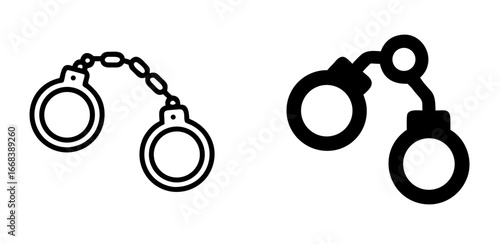 Handcuff Icon for Law Enforcement, Security, Crime, Arrest, and Policing