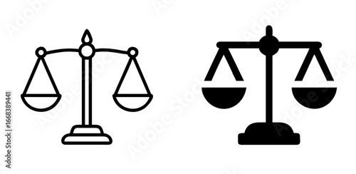 Scale of Justice Icon for Law, Legal, Court, Equality, and Fairness