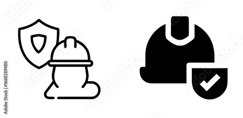 Safety Icon for Protection, Security, Hazard, Warning, and Risk Management
