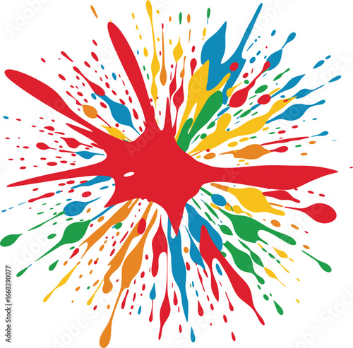 abstract background with colorful splashes
