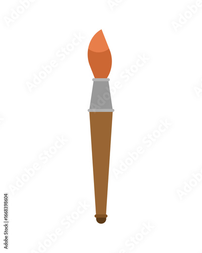 paintbrush. Simple and elegant design for art, creativity, painting, education, drawing, digital tools, and artistic concepts in modern graphic style.
