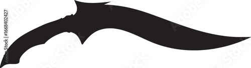 combat sickle silhouette isolated on white