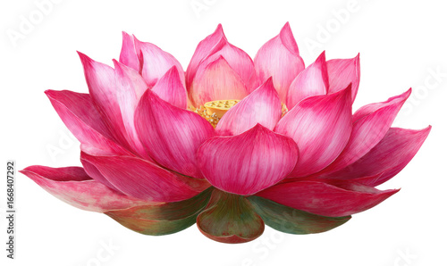 Vibrant pink lotus flower