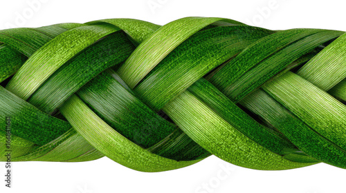 Intricate green braided texture