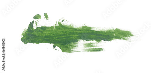Wallpaper Mural Green watercolor paint brush stroke isolated on transparent background. art and watercolor painting concept. Torontodigital.ca