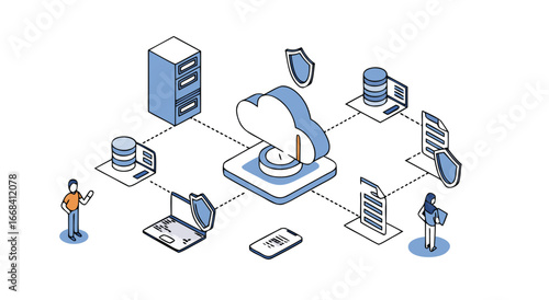 Secure Cloud Computing Architecture for Business Operations and Data Management
