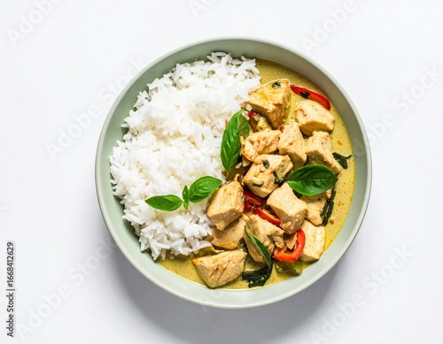 Thai green curry with jasmine rice