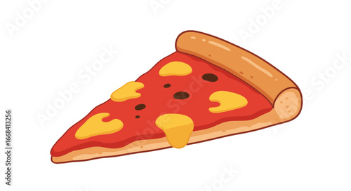 Delicious pizza slice with cheese and pepperoni tasty food italian cuisine restaurant yummy fastfood meal lunch dinner on transparent background