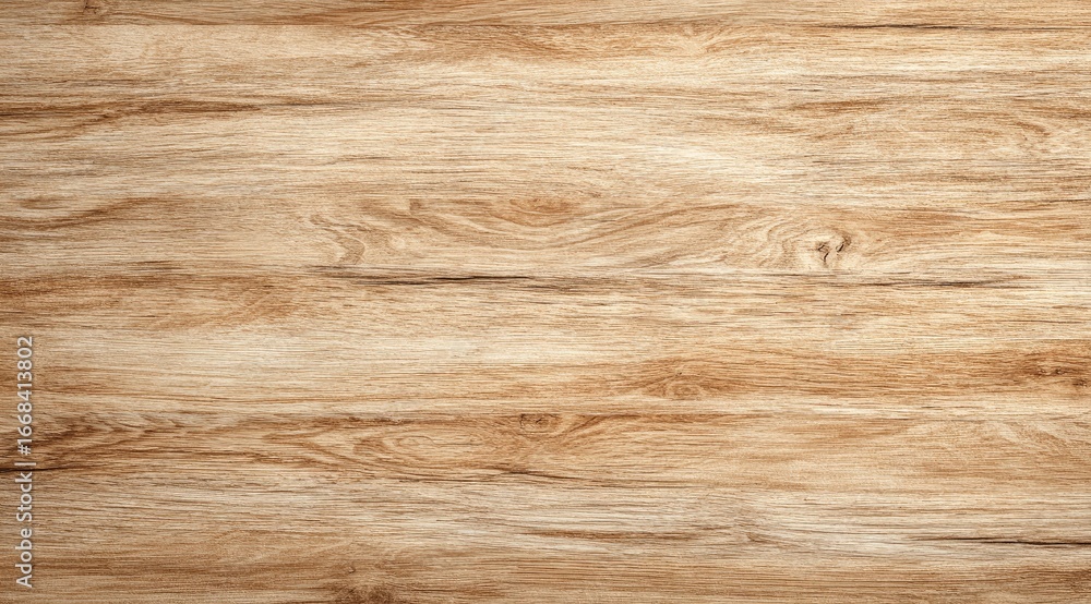Fototapeta premium Light brown wood grain texture with subtle variations in tone and linear patterns
