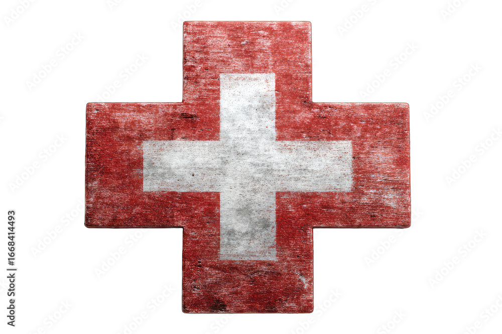 Obraz premium Grunge Red Cross