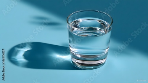 Wallpaper Mural A glass of clear water with a calm reflection. Torontodigital.ca