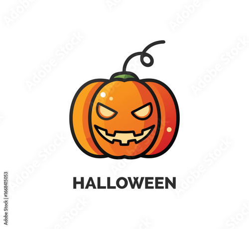 Halloween Pumpkin Illustration T Shirt Design
