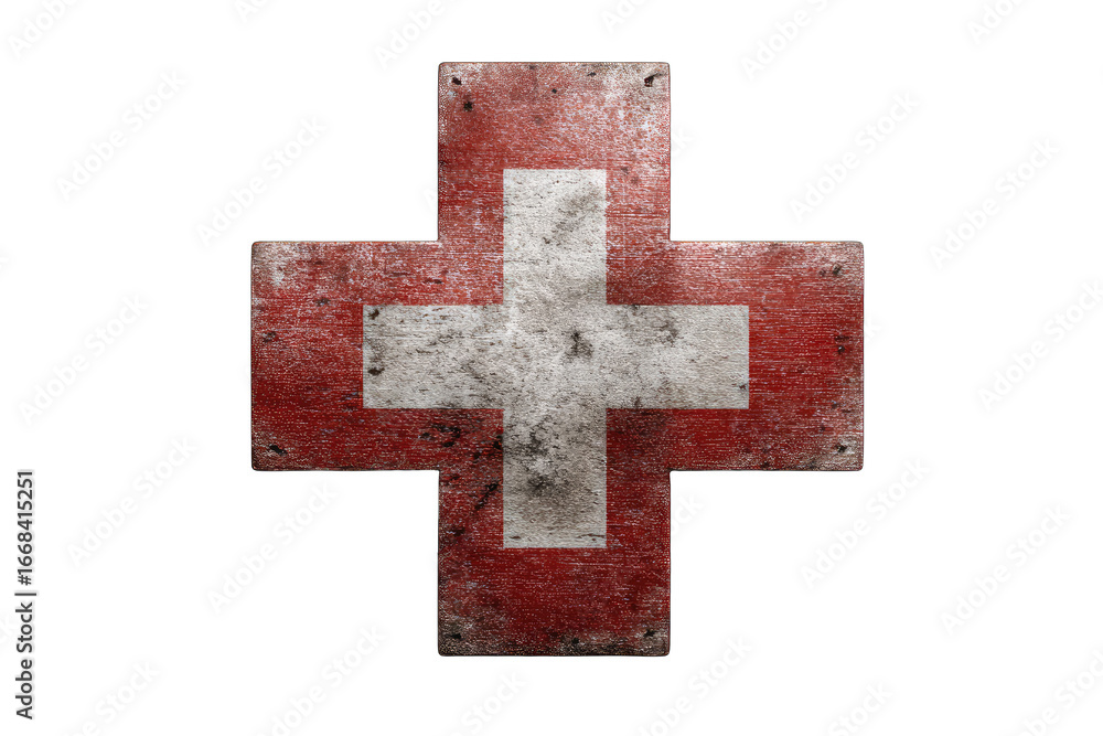 Fototapeta premium Aged Swiss Cross