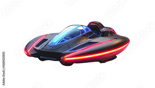 Fototapeta Naklejka Na Ścianę i Meble -  Futuristic hovercraft vehicle (1)