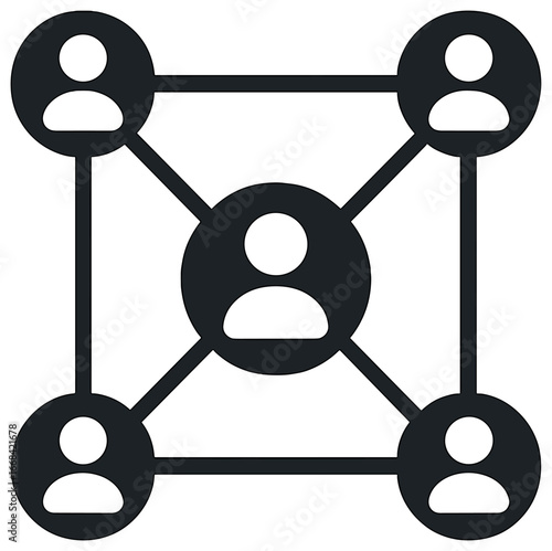Social network connectivity vector: simplified online communication concept for web