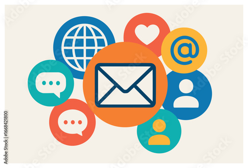 Digital communication vector: harmony in modern messaging networks for connection