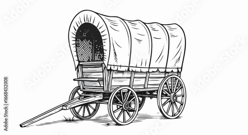 Historical covered wagon journey across the american frontier wagons travel westward expansion pioneer life settlers transportation
