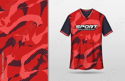 Abstract sports red background for jersey design
