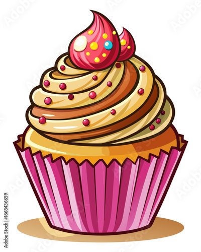 cup cake, white background