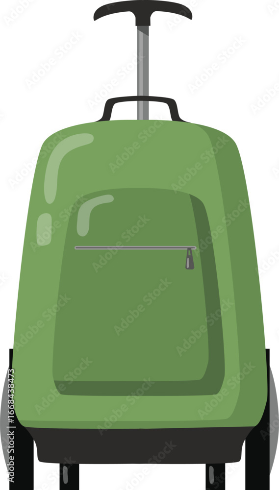 Obraz premium green suitcase isolated on white