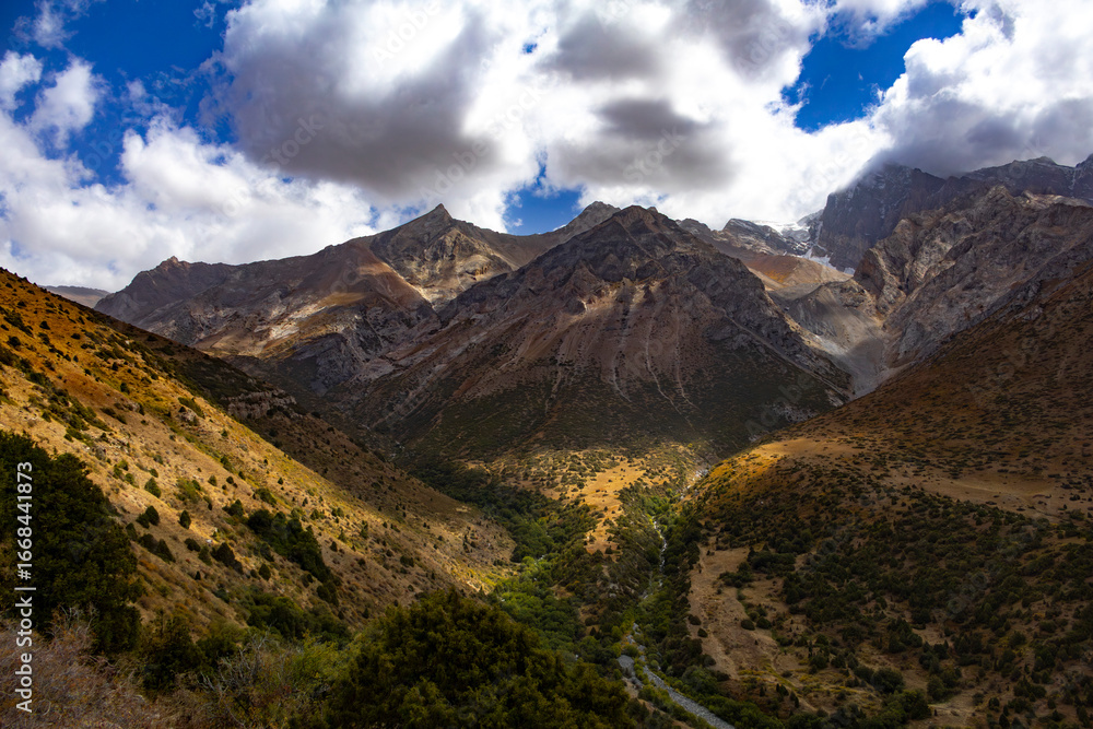 Fototapeta premium Mountain landscape of the Kazakhstan mountains