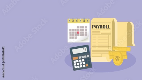 Wallpaper Mural Salary payroll, Office accounting administrative or calendar pay date, employee wages concept
 Torontodigital.ca