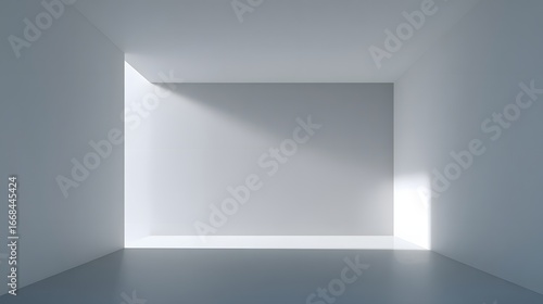 Wallpaper Mural Empty Minimalist Interior Room with Geometric Walls and Soft Natural Light Torontodigital.ca