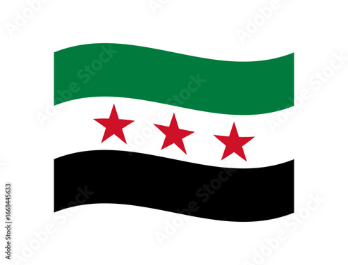 Flag of Syria or Syrian Arab Republic