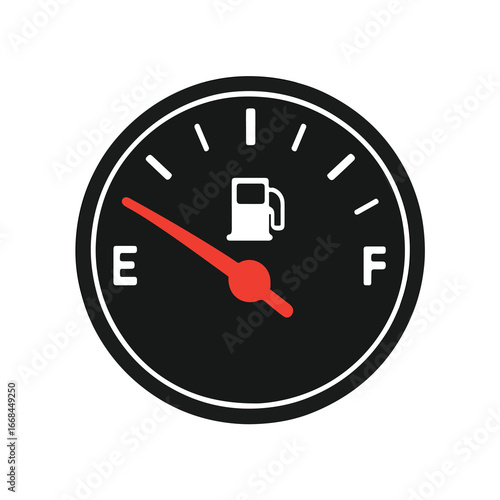 Fuel Gauge Meter Icon Vector Illustration